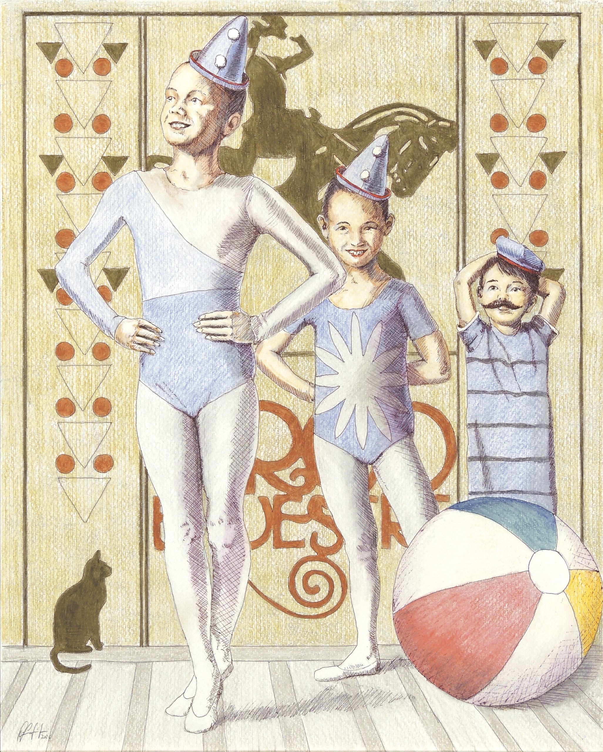 Silvio Sangiorgi - Acrobati_al_circo_equestre